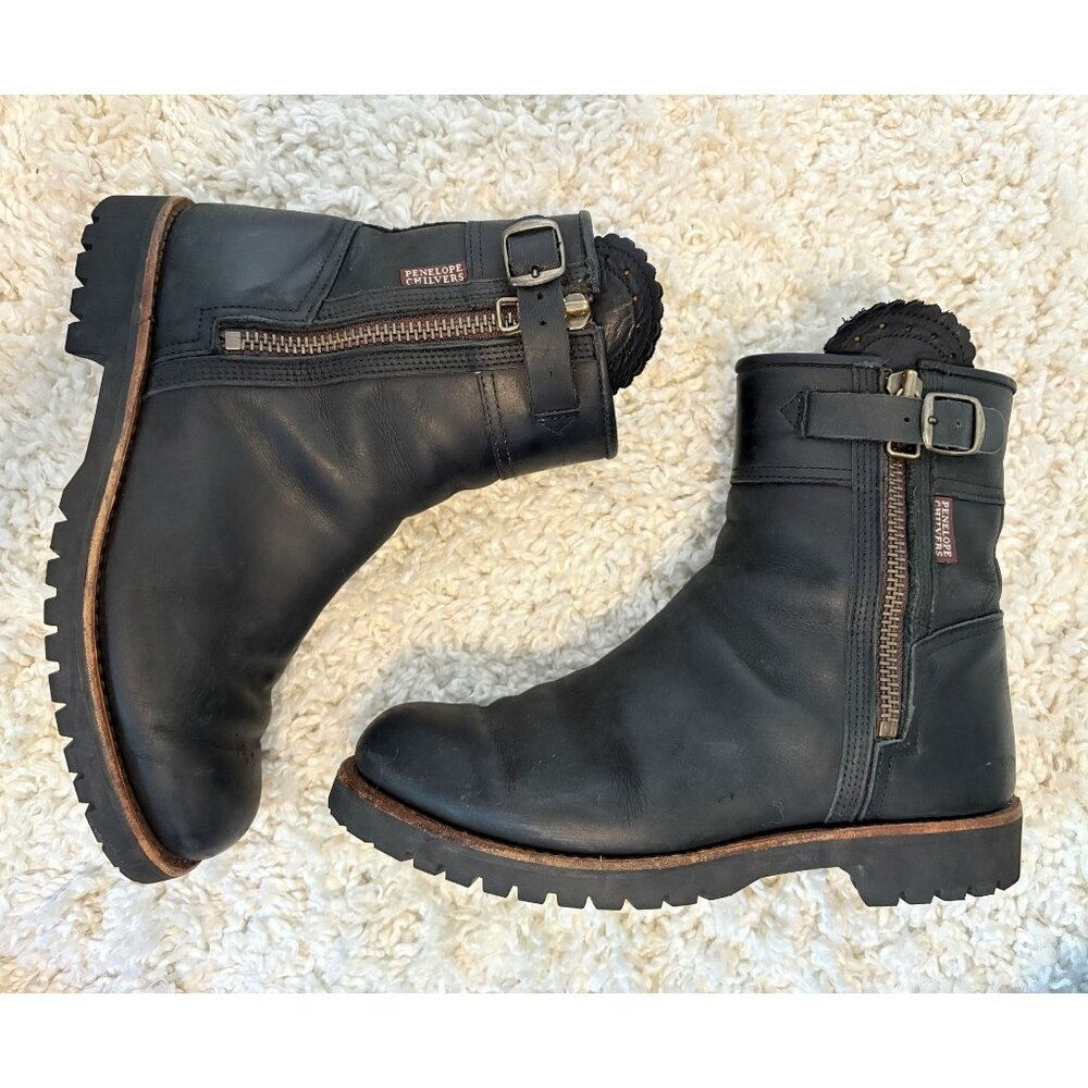Penelope Chilvers Black Ankle Boots with Buckle